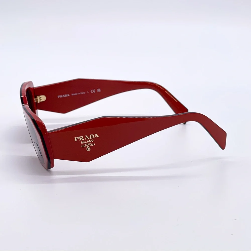 NEW PR17WS 12N5S0 PRADA SUNGLASSES SPR 17W RED UNISEX EYEWEAR PRADA PR 17WS - Picture 6 of 12
